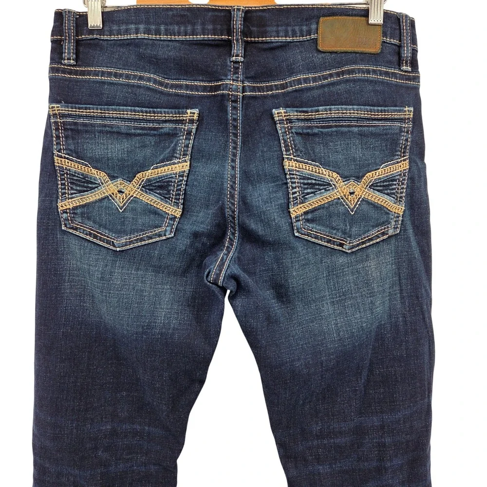 BKE Jake Straight Jeans 34x38 Dark Wash Stretch Denim Tall Indigo